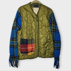 Pendleton Women's Green and Blue Quilted Jacket